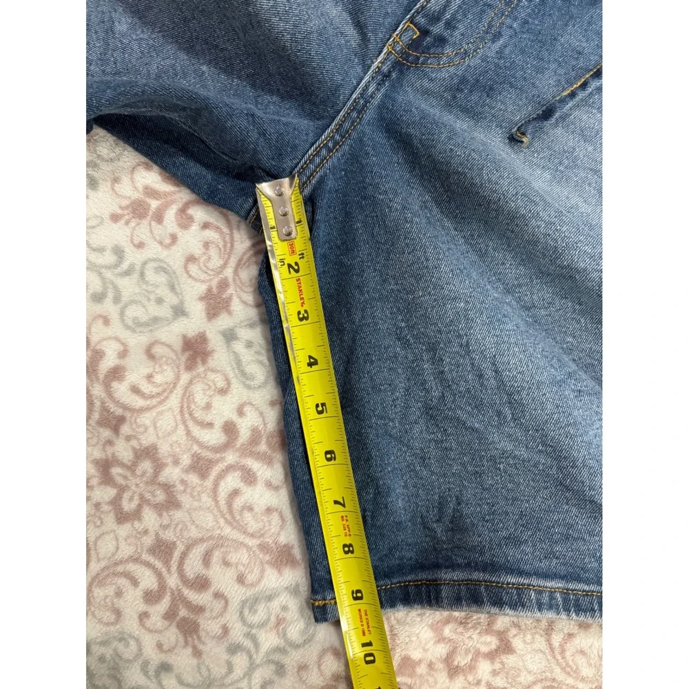 Free Assembly Womens Size 16 Denim Shorts Blue Tie Waist High Rise NWT - Picture 8 of 12
